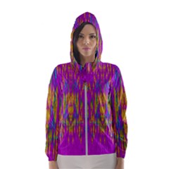 Festive Rainbow, Season To Wear Popart Women s Hooded Windbreaker by pepitasart
