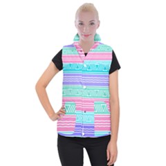 Aztec Print Women s Button Up Vest by designsbymallika