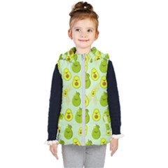 Avocado Love Kids  Hooded Puffer Vest by designsbymallika