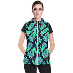 Peacock Pattern Women s Puffer Vest by designsbymallika