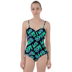 Peacock Pattern Sweetheart Tankini Set by designsbymallika