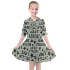 Army Stong Military Kids  All Frills Chiffon Dress by McCallaCoultureArmyShop