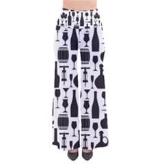 Wine Pattern Black White So Vintage Palazzo Pants