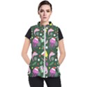 Colorful Funny Christmas Pattern Women s Puffer Vest View1