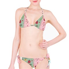 Flat Christmas Pattern Collection Classic Bikini Set