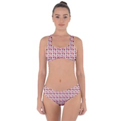 Valentine Girl Pink Criss Cross Bikini Set