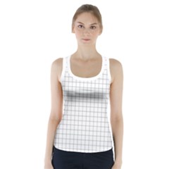 Aesthetic Black And White Grid Paper Imitation Racer Back Sports Top by genx