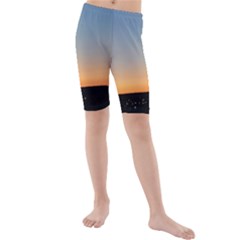 Photo Coucher Du Soleil Bleu/orange Kids  Mid Length Swim Shorts by kcreatif