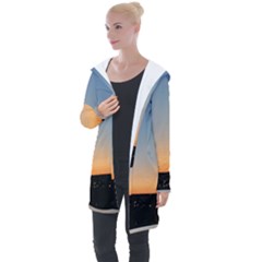 Photo Coucher Du Soleil Bleu/orange Longline Hooded Cardigan by kcreatif