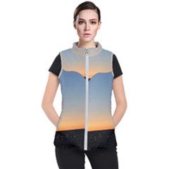 Photo Coucher Du Soleil Bleu/orange Women s Puffer Vest by kcreatif