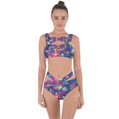 Abstract Background Graphic Space Bandaged Up Bikini Set  by Bajindul