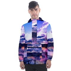 Photo Coucher Du Soleil Effet Galaxy Men s Front Pocket Pullover Windbreaker by kcreatif