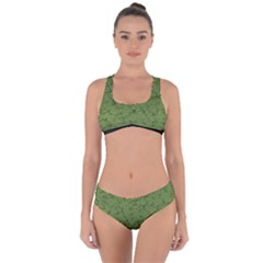 Groyper Pepe The Frog Original Meme Funny Kekistan Green Pattern Criss Cross Bikini Set by snek