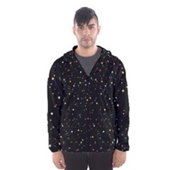 Abstract Colorful Glitters Background Vector Men s Hooded Windbreaker