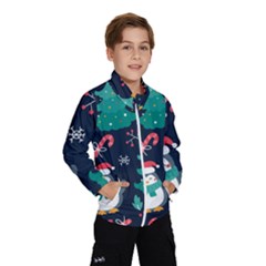 Colorful Funny Christmas Pattern Kids  Windbreaker