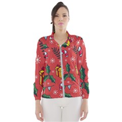 Colorful Funny Christmas Pattern Women s Windbreaker