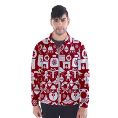 Christmas Seamless Pattern Icons Men s Windbreaker