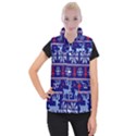 Knitted Christmas Pattern Women s Button Up Vest View1