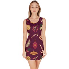 Christmas Pattern Collection Flat Design Bodycon Dress