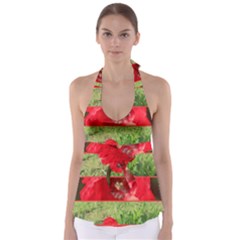 Photos Collage Coquelicots Babydoll Tankini Top