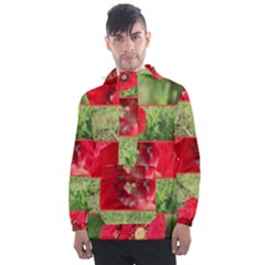 Photos Collage Coquelicots Men s Front Pocket Pullover Windbreaker