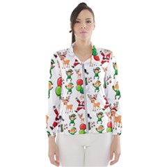 Seamless Pattern Christmas Women s Windbreaker