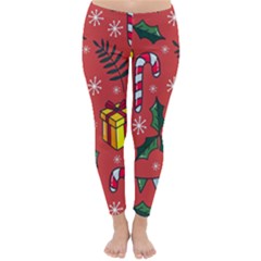 Colorful Funny Christmas Pattern Classic Winter Leggings