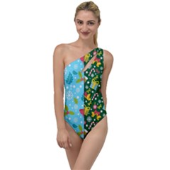 Flat Design Christmas Pattern Collection To One Side Swimsuit by Vaneshart