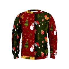 Hand Drawn Christmas Pattern Collection Kids  Sweatshirt