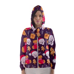 Pattern Christmas Funny Women s Hooded Windbreaker