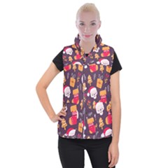 Pattern Christmas Funny Women s Button Up Vest by Vaneshart