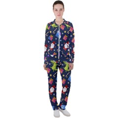 Colorful Funny Christmas Pattern Casual Jacket And Pants Set