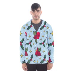 Colorful Funny Christmas Pattern Men s Hooded Windbreaker