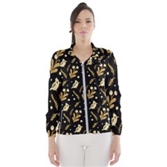 Golden Christmas Pattern Collection Women s Windbreaker