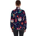 Colorful Funny Christmas Pattern Women s High Neck Windbreaker View2