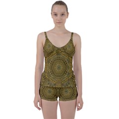 Golden Star And Starfall In The Sacred Starshine Tie Front Two Piece Tankini by pepitasart