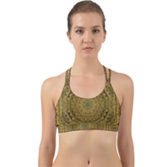 Golden Star And Starfall In The Sacred Starshine Back Web Sports Bra by pepitasart