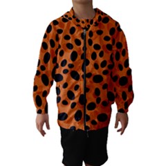 Orange Cheetah Animal Print Kids  Hooded Windbreaker by mccallacoulture