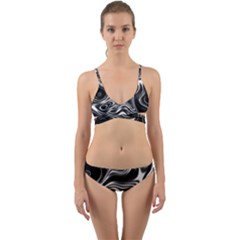 Wave Abstract Lines Wrap Around Bikini Set by HermanTelo