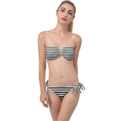 Stripey 8 Twist Bandeau Bikini Set by anthromahe