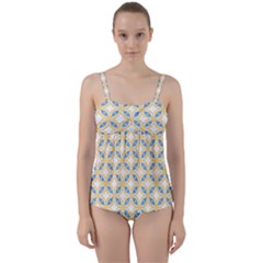 Df Romeo Lisetti Twist Front Tankini Set by deformigo