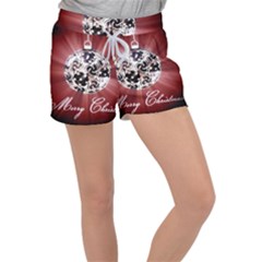 Merry Christmas Ornamental Women s Velour Lounge Shorts by christmastore