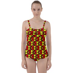 Rby-b-9-1 Twist Front Tankini Set by ArtworkByPatrick