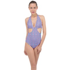 Df Nidaro Halter Front Plunge Swimsuit by deformigo