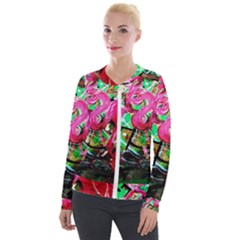 Flamingo   Child Of Dawn 9 Velour Zip Up Jacket by bestdesignintheworld