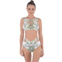 Fractal Delicate White Background Bandaged Up Bikini Set  View1