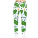 Seamless Pattern With Cucumber Women velvet Drawstring Pants View1