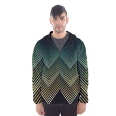 Abstract Colorful Geometric Lines Pattern Background Men s Hooded Windbreaker by Wegoenart
