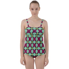 Nuria Twist Front Tankini Set by deformigo