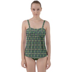 Keno Twist Front Tankini Set by deformigo